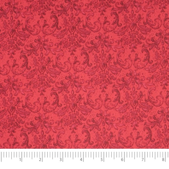 SINGER Christmas Holiday Damask Cotton Fabric